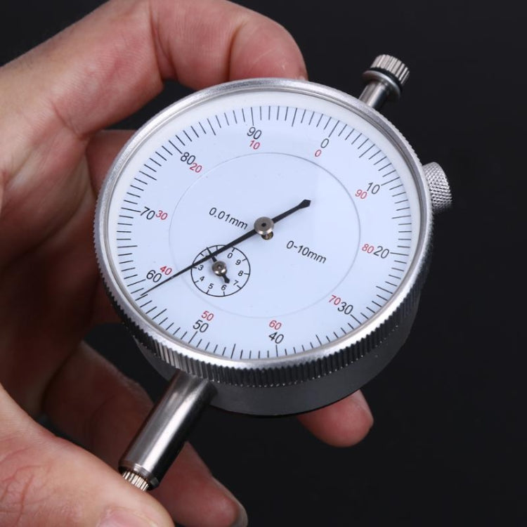 Indicatore di quadrante per strumento di precisione da 0,01 mm Indicatore di test del quadrante portatile professionale Strumenti per strumenti di misurazione della precisione, 0-10mm