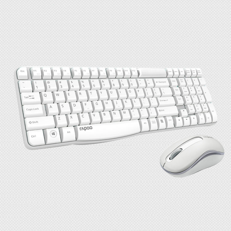 Set tastiera e mouse wireless Rapoo X1800S da 2,4 GHz, Black, White