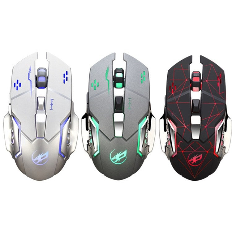 Mouse da gioco luminoso wireless ricaricabile WARWOLF Q8