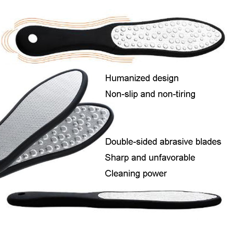 Strumento per manicure scrub pedicure grattugia per pelle morta su entrambi i lati in acciaio inossidabile