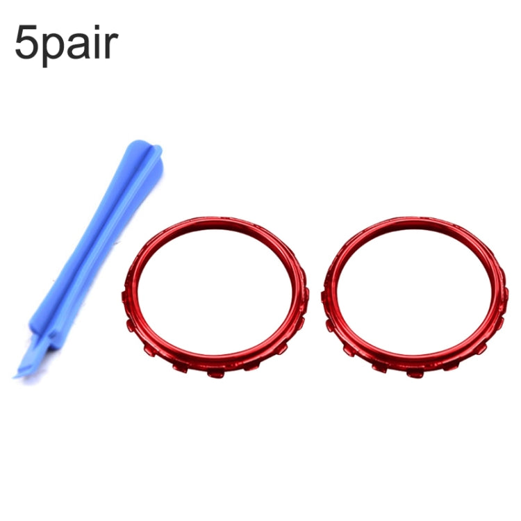 Per Xbox One Elite 5 paia di anelli di ricambio 3D + accessori per impugnature per cacciavite, Black + Screwdriver, Gold Plating + Screwdriver, Silver Plating + Screwdriver, Red Plating + Screwdriver, Blue Plating + Screwdriver