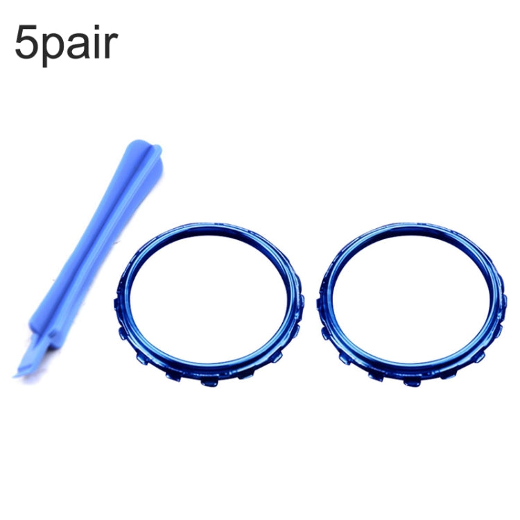 Per Xbox One Elite 5 paia di anelli di ricambio 3D + accessori per impugnature per cacciavite, Black + Screwdriver, Gold Plating + Screwdriver, Silver Plating + Screwdriver, Red Plating + Screwdriver, Blue Plating + Screwdriver