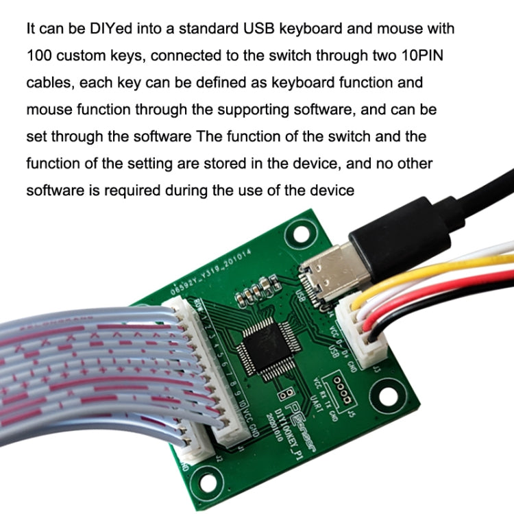 Scheda di sviluppo test personalizzata per tastiera e mouse con modulo interruttore tattile a 100 tasti PCSensor, DIY, PCB