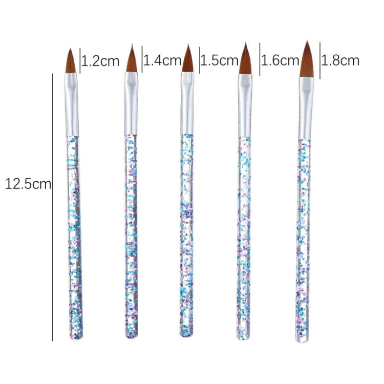 3 pezzi di pennello per nail art in cristallo, gel UV, per costruire pittura, penna a punteggiatura, suggerimenti per intaglio, strumenti per salone di manicure
