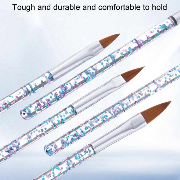 3 pezzi di pennello per nail art in cristallo, gel UV, per costruire pittura, penna a punteggiatura, suggerimenti per intaglio, strumenti per salone di manicure