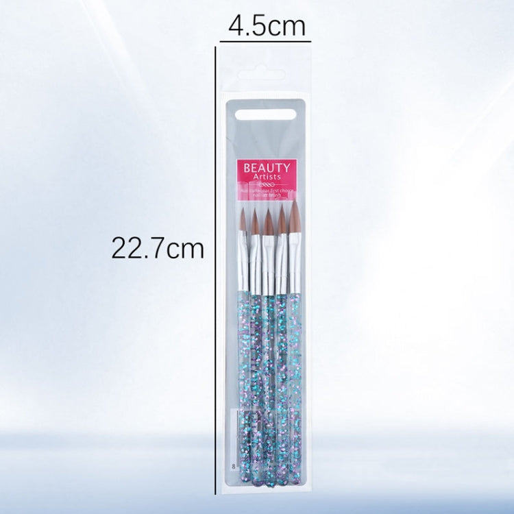 3 pezzi di pennello per nail art in cristallo, gel UV, per costruire pittura, penna a punteggiatura, suggerimenti per intaglio, strumenti per salone di manicure