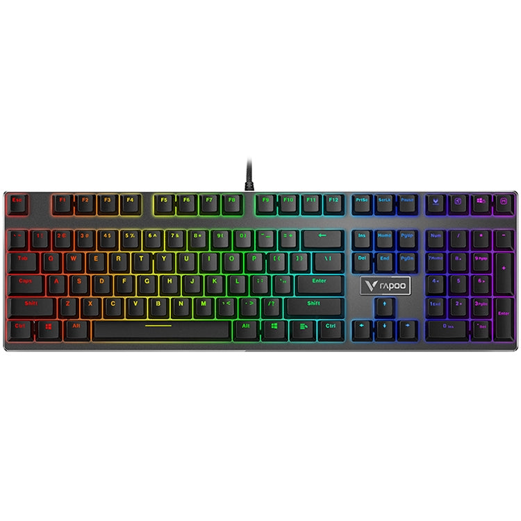 Computer da gioco cablato USB Rapoo V700RGB 104 tasti senza tastiera meccanica punzonatrice, Black Shaft, Green Shaft, Tea Shaft