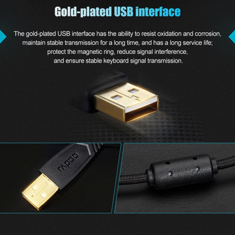 Computer da gioco cablato USB Rapoo V700RGB 104 tasti senza tastiera meccanica punzonatrice, Black Shaft, Green Shaft, Tea Shaft