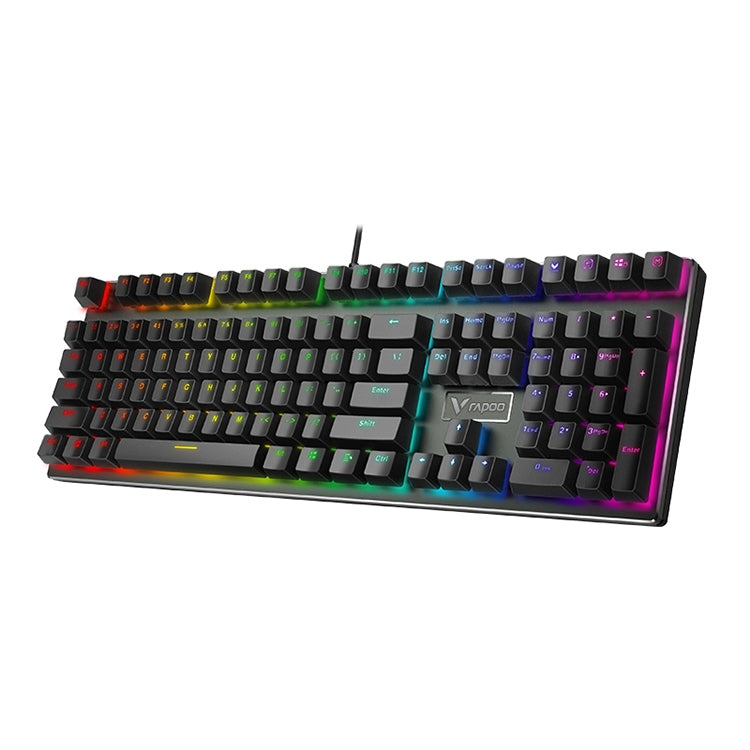 Computer da gioco cablato USB Rapoo V700RGB 104 tasti senza tastiera meccanica punzonatrice, Black Shaft, Green Shaft, Tea Shaft