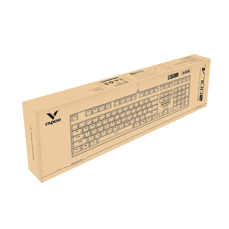 Rapoo V700S 104 tasti retroilluminazione a colori misti USB computer da gioco cablato senza punzonatura tastiera meccanica, Black Shaft, Green Shaft, Tea Shaft, Red Shaft