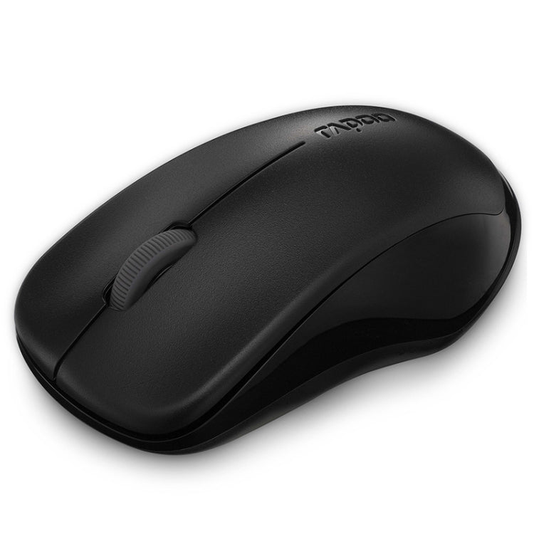 Rapoo1680 2.4GHz 1000 DPI 3 pulsanti Business Office Desktop Computer Notebook Muto Mouse portatile a risparmio energetico, Black, White