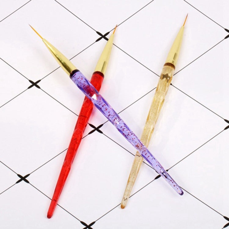 5 pezzi/set penna per unghie in acrilico per fototerapia con fiori intagliati in cristallo