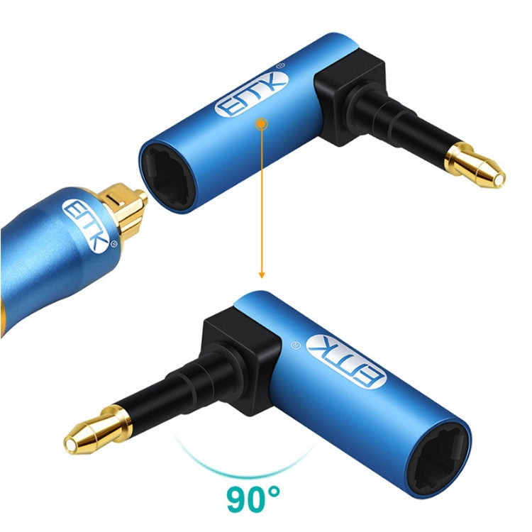 Adattatore audio adattatore in fibra ottica EMK da 3 pezzi Porta quadrata a testa di conversione porta rotonda