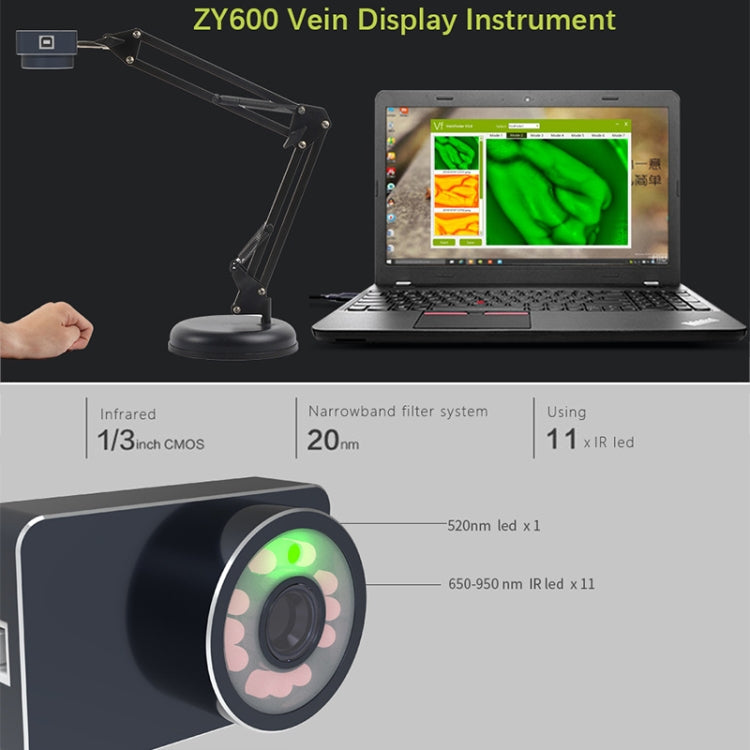 Visualizzatore di vene a infrarossi VF620 - Desktop HD Adulti Bambini Localizzatore di vene a portata di mano ed efficiente