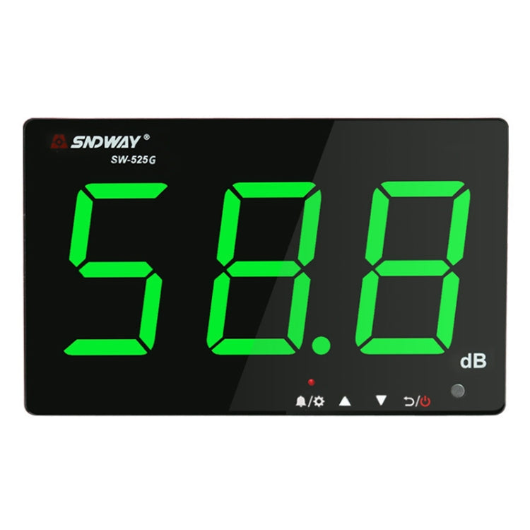 Tester per il monitoraggio dei decibel del rumore con display digitale a grande schermo SNDWAY da 30 ~ 130 dB, SW525B with Storage + USB, SW526A 18 inch Display, SW535A 18 inch Display 5-in-1, SW525G with Storage + USB Green