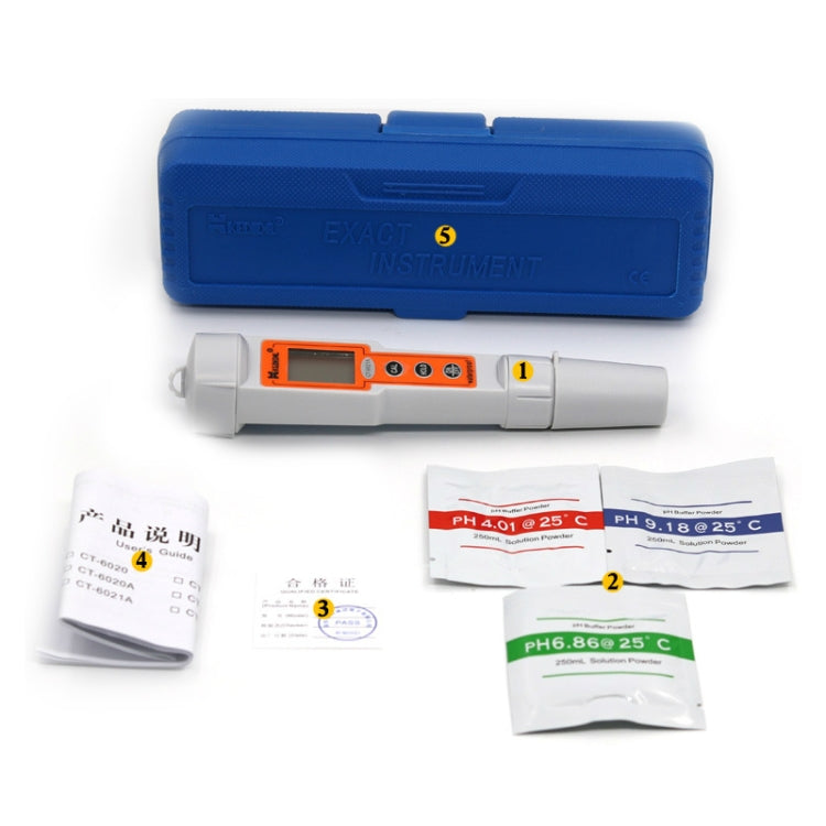Penna di misurazione digitale LCD Kedida Protable per test dell'acqua, CT6021A PH + Temp Meter, CT3030 Conductivity + Temp Meter, CT6322 PH Conductivity Temp Meter, CT6821 PH + ORP + Temp Meter, CT8023 H2 + Temp Meter