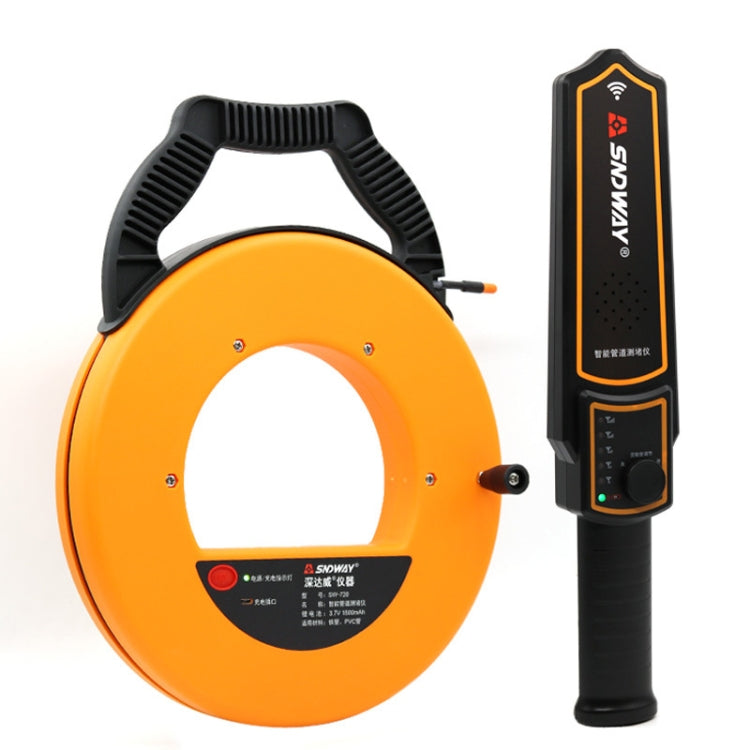 Strumento di misurazione della larghezza del blocco del tubo in PVC dello spessore dello scanner per tubi SNDWAY, SW720 Standard (20 meters), SW730 Standard (30 meters), SW740 Standard (40 meters)