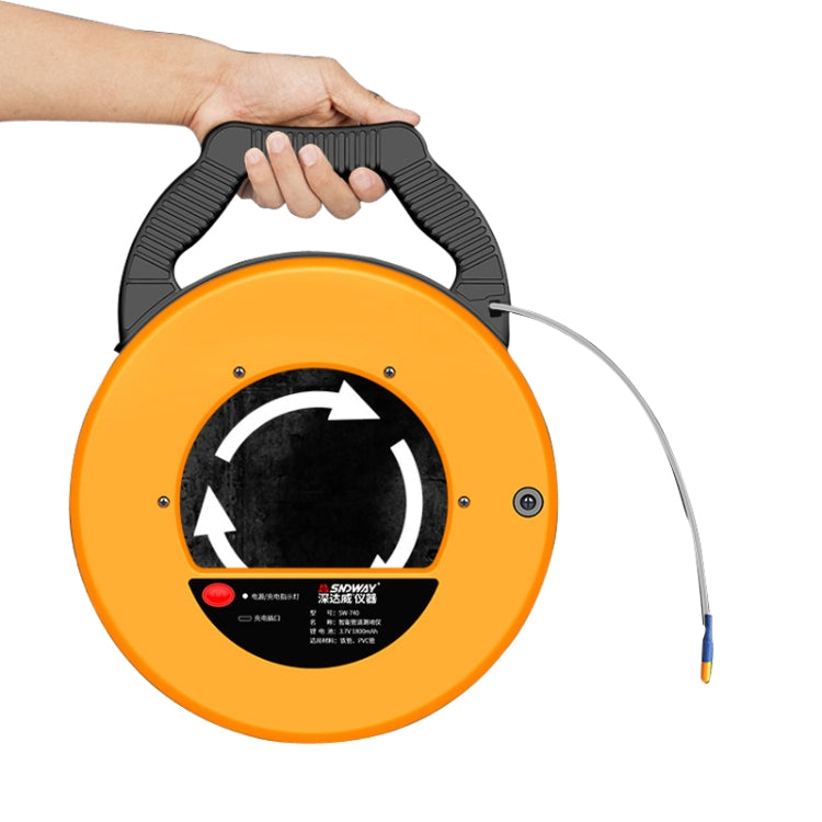 Strumento di misurazione della larghezza del blocco del tubo in PVC dello spessore dello scanner per tubi SNDWAY, SW720 Standard (20 meters), SW730 Standard (30 meters), SW740 Standard (40 meters)