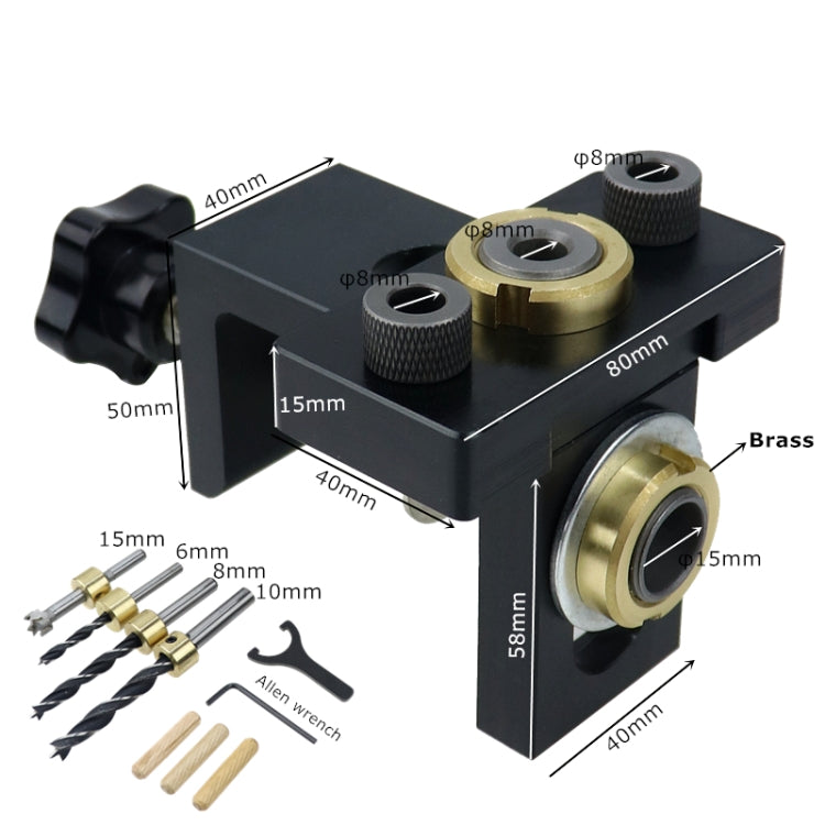 Localizzatore di punzoni per fori dritti 10 in 1 Localizzatore di tasselli Punzonatrice per mobili Punzonatrice per connettori, Dowels Locator