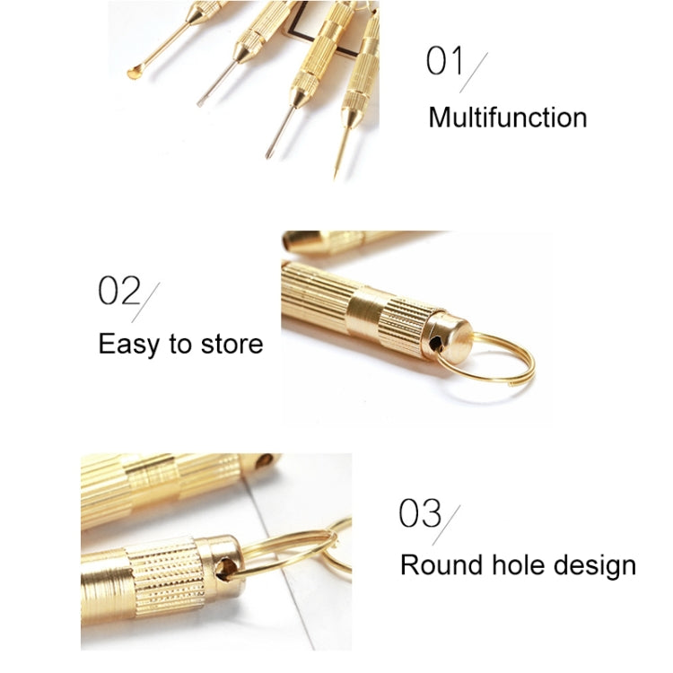 5 set di strumenti per cucchiai auricolari portatili multifunzionali 4 in 1