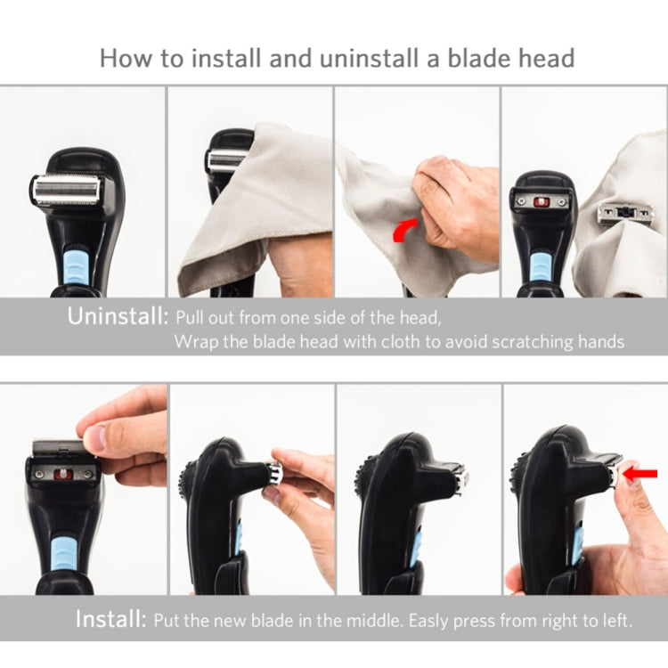 Rasoio elettrico pieghevole con manico lungo sul retro, Electric Shaver