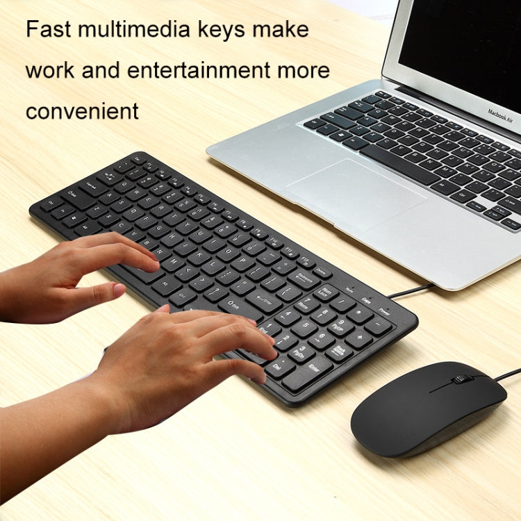 MLD-568 Set tastiera mouse con filo da gioco per ufficio, lunghezza cavo: 1,25 m