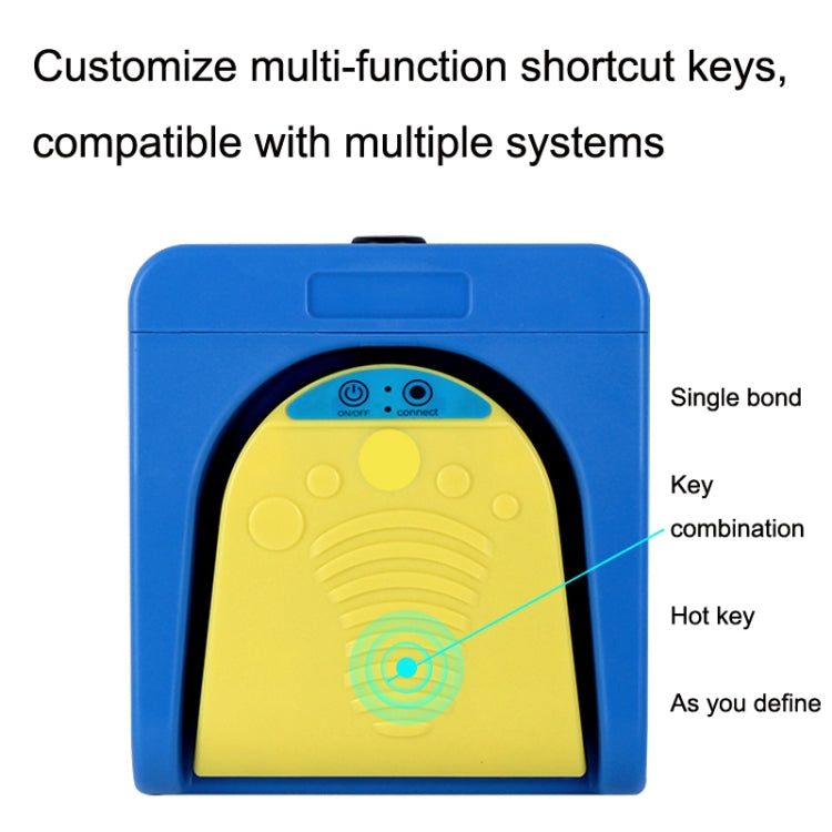Pcsensor Adattatore per tastiera con interruttore di controllo a pedale wireless Bluetooth per computer, One-Pendal One-Button, One-Pendal Two-Button, Two-Pendal Two-Button, Two-Pendal Four-Button