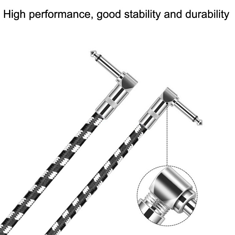 Cavo per chitarra con testa a gomito da 6,35 mm, nucleo in rame privo di ossigeno, cavo a due conduttori grande TS, 0.15m, 0.3m, 0.5m, 1m, 1.5m, 2m, 3m, 5m, 8m, 10m