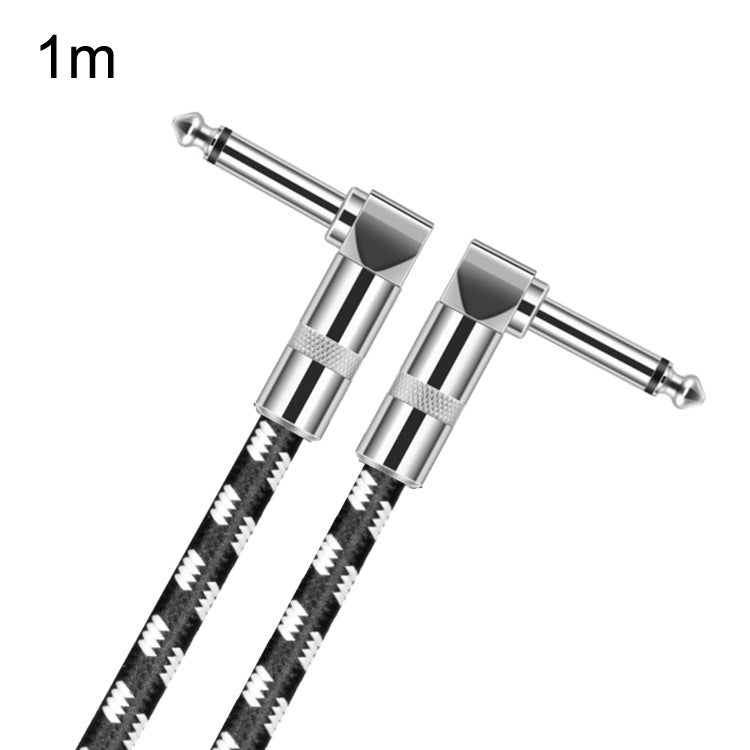 Cavo per chitarra con testa a gomito da 6,35 mm, nucleo in rame privo di ossigeno, cavo a due conduttori grande TS, 0.15m, 0.3m, 0.5m, 1m, 1.5m, 2m, 3m, 5m, 8m, 10m