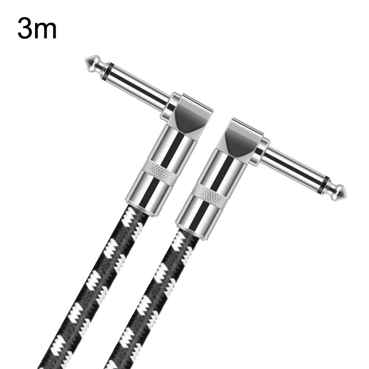 Cavo per chitarra con testa a gomito da 6,35 mm, nucleo in rame privo di ossigeno, cavo a due conduttori grande TS, 0.15m, 0.3m, 0.5m, 1m, 1.5m, 2m, 3m, 5m, 8m, 10m