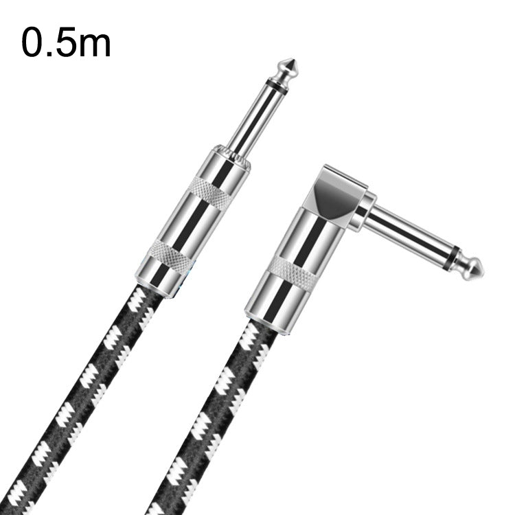 Cavo per chitarra 1 testa dritta +1 testa a gomito da 6,35 mm Nucleo in rame privo di ossigeno TS Cavo a due conduttori grande, 0.15m, 0.3m, 0.5m, 1m, 1.5m, 2m, 3m, 5m, 8m, 10m