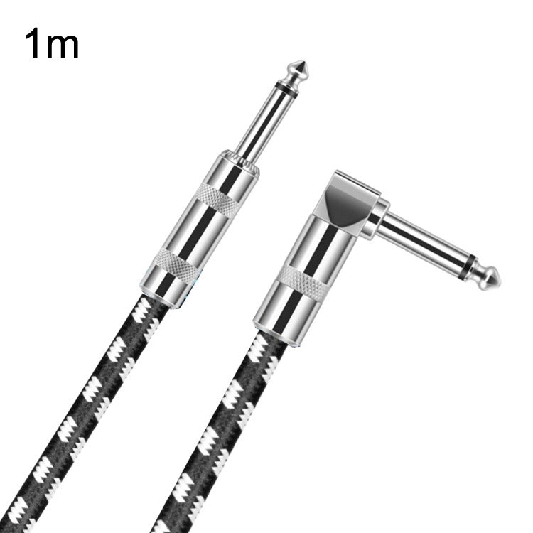 Cavo per chitarra 1 testa dritta +1 testa a gomito da 6,35 mm Nucleo in rame privo di ossigeno TS Cavo a due conduttori grande, 0.15m, 0.3m, 0.5m, 1m, 1.5m, 2m, 3m, 5m, 8m, 10m