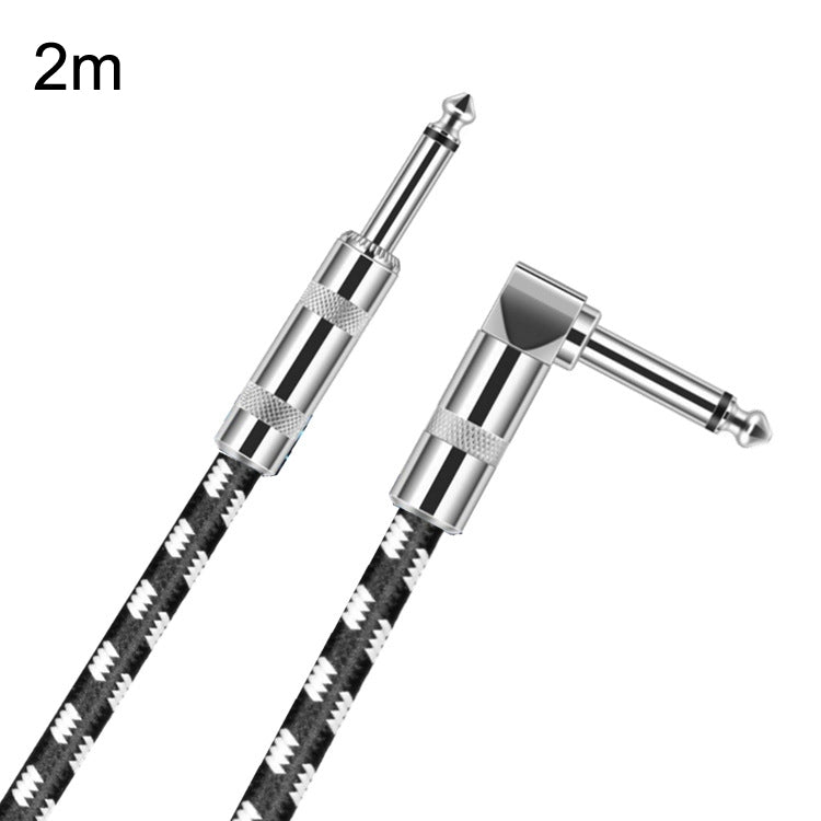 Cavo per chitarra 1 testa dritta +1 testa a gomito da 6,35 mm Nucleo in rame privo di ossigeno TS Cavo a due conduttori grande, 0.15m, 0.3m, 0.5m, 1m, 1.5m, 2m, 3m, 5m, 8m, 10m
