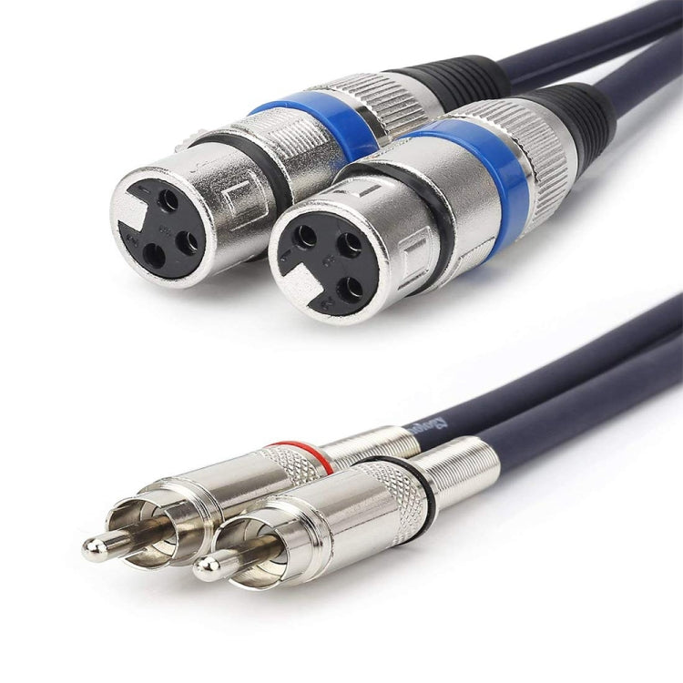 Cavo di bilanciamento audio per altoparlante Caron femmina 2RCA maschio 2XLR, 0.5m, 1m, 1.5m, 2m, 3m, 5m, 10m, 20m