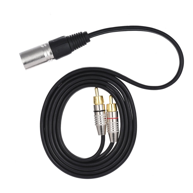 Cavo audio stereo con spina XLR maschio a 2RCA maschio, lunghezza:, 0.5m, 1m, 1.5m, 2m, 3m, 5m, 8m, 10m