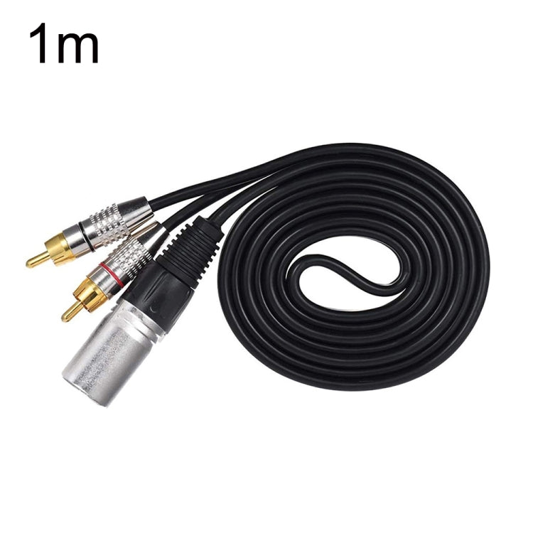 Cavo audio stereo con spina XLR maschio a 2RCA maschio, lunghezza:, 0.5m, 1m, 1.5m, 2m, 3m, 5m, 8m, 10m