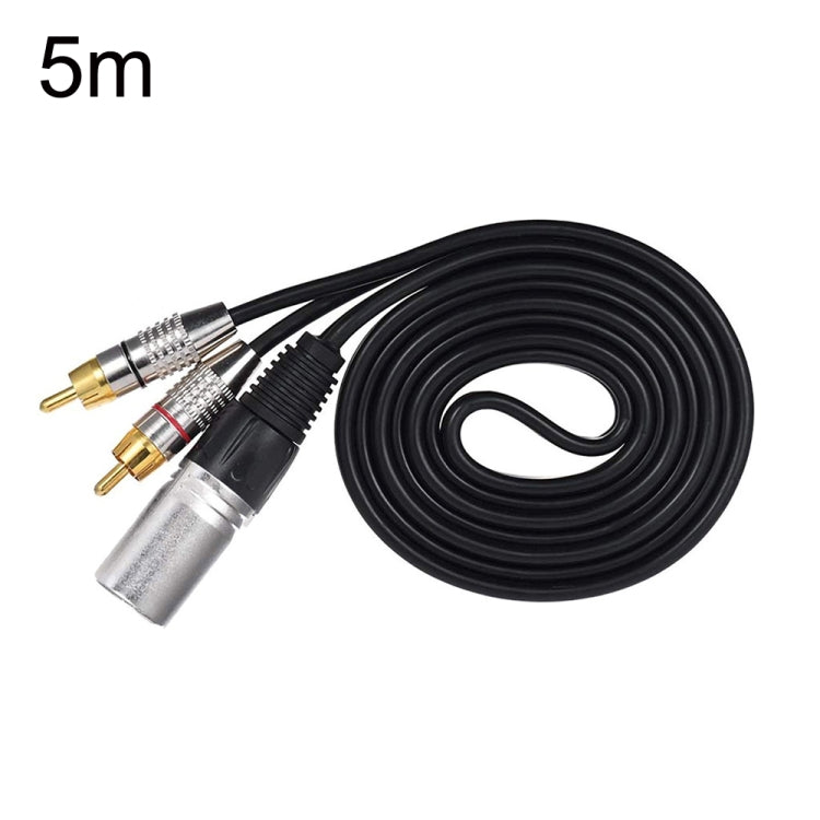 Cavo audio stereo con spina XLR maschio a 2RCA maschio, lunghezza:, 0.5m, 1m, 1.5m, 2m, 3m, 5m, 8m, 10m