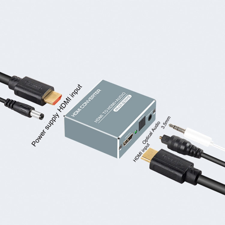 FJGEAR FJ-HDV01 Separatore audio in fibra HDMI HD 4K 30HZ, FJ-HDV01 US Plug, FJ-HDV01 EU Plug