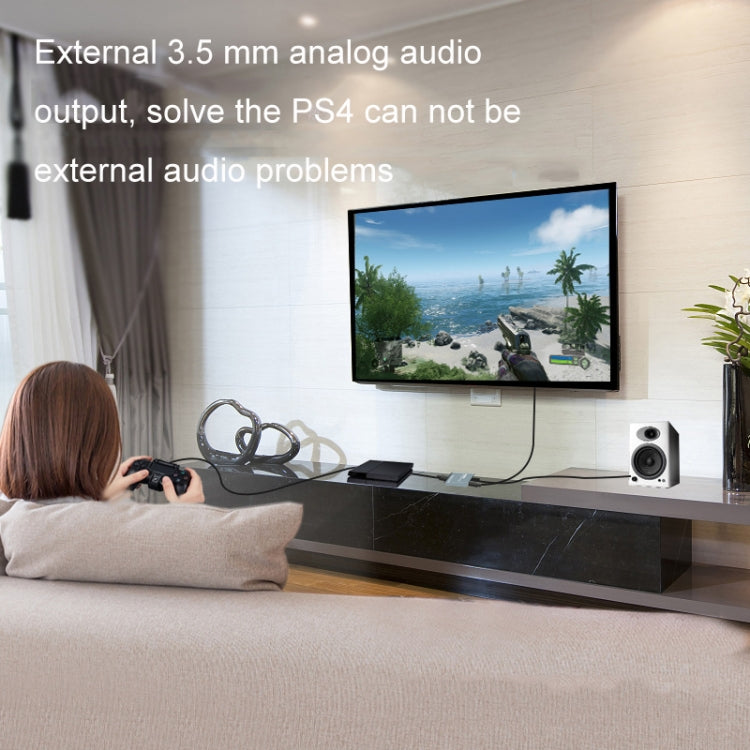 FJGEAR FJ-HDV01 Separatore audio in fibra HDMI HD 4K 30HZ, FJ-HDV01 US Plug, FJ-HDV01 EU Plug