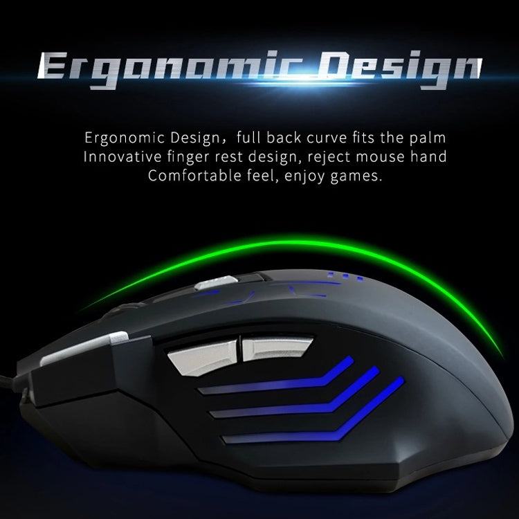 Mouse da gioco combinati con 7 tasti combinati con un clic MOS7, lunghezza cavo: 2 m