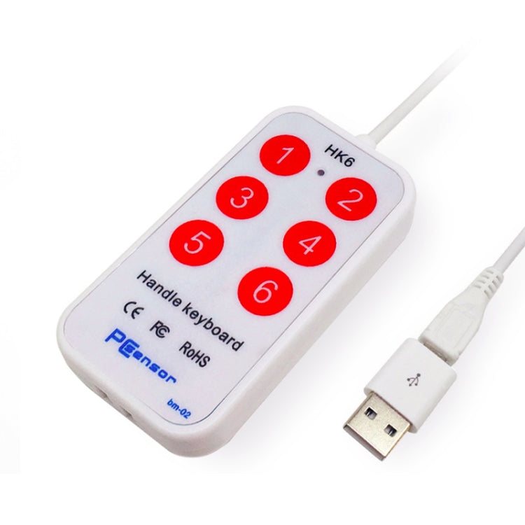 6 tasti Tasti di scelta rapida PS personalizzati Acquisizione ultrasuoni medici Tastiera USB, lunghezza cavo: 2 m, HK-6, HK-6 Android Version
