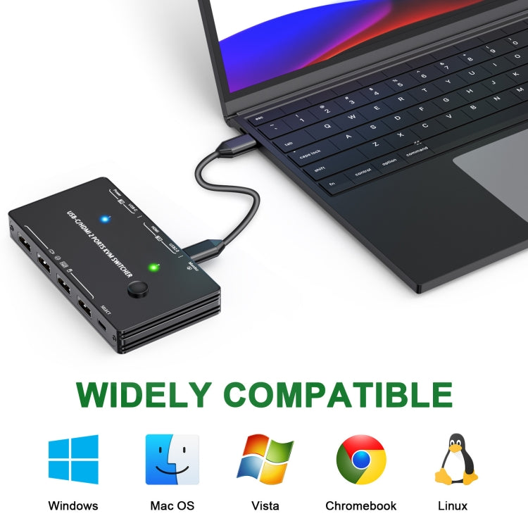 KCEVE-201TC Ingresso HDMI + tipo C 2 ingressi 1 uscita Switcher KVM HD 4K 60HZ, KCEVE-201TC
