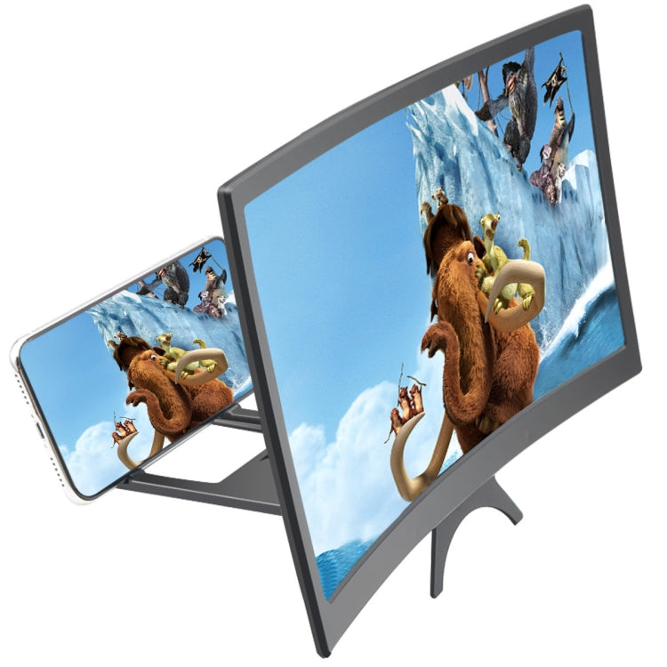 Lente d'ingrandimento per schermo del telefono cellulare con schermo curvo da 12 pollici Lente d'ingrandimento per schermo 3D ad alta definizione Staffa pigra multifunzionale