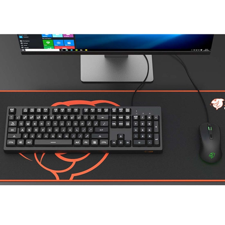 Ajazz DKS100 Tastiera meccanica con 104 tasti per ufficio, gioco luminoso, asse da tè, lunghezza cavo: 1,5 m, Black, Cherry Blossom Powder, Orange