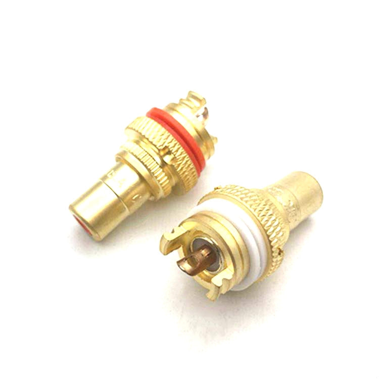 4 PC CMC Rame RCA Femmina Amplificatore di potenza audio Terminale presa audio AV Lotus, Sand Gold Plated, Copper Plated, Rhodium Plated