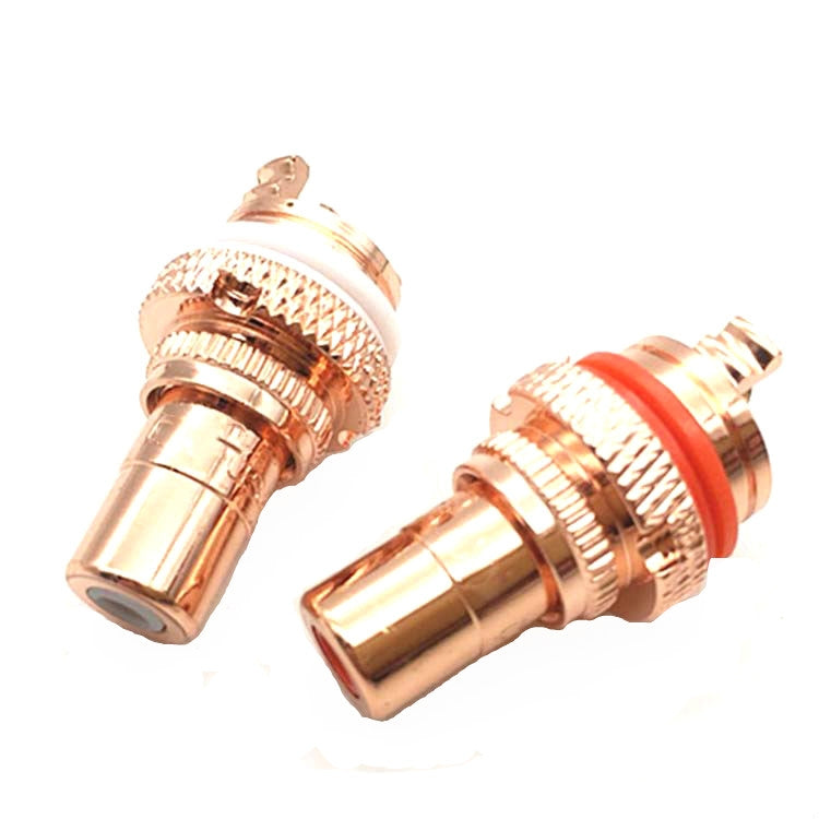 4 PC CMC Rame RCA Femmina Amplificatore di potenza audio Terminale presa audio AV Lotus, Sand Gold Plated, Copper Plated, Rhodium Plated