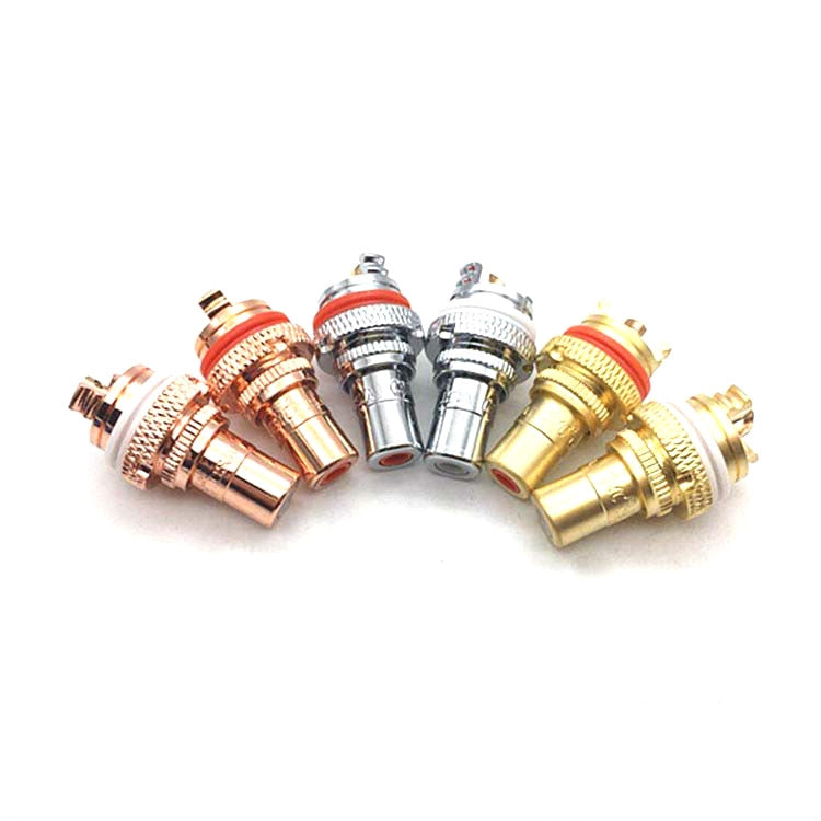 4 PC CMC Rame RCA Femmina Amplificatore di potenza audio Terminale presa audio AV Lotus, Sand Gold Plated, Copper Plated, Rhodium Plated