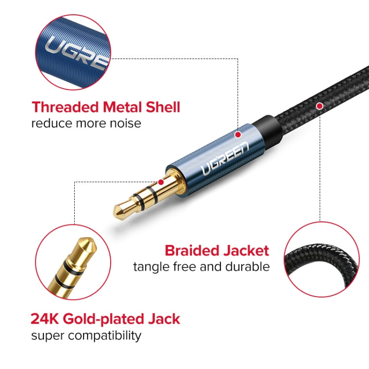 Cavo audio Ugreen AV112 Cavo ausiliario per linea altoparlanti da 3,5 mm, 0.5m, 1m, 1.5m, 2m, 3m, 5m