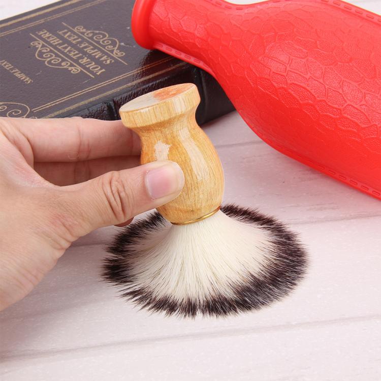 Pennello da barba per capelli con manico in legno Pennello per rasoio per strumento per la pulizia della barba del viso Rasatura del salone Strumento per capelli di tasso