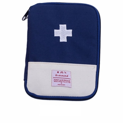 Kit di pronto soccorso portatile con funzione da 5 pezzi. Borsa per medicinali in tessuto di cotone per farmaci di emergenza da viaggio